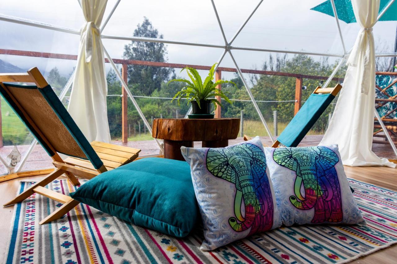 Glamping Claro de Luna Guatavita Exterior foto