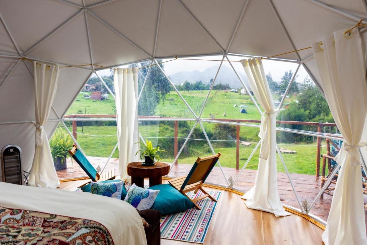 Glamping Claro de Luna Guatavita Exterior foto