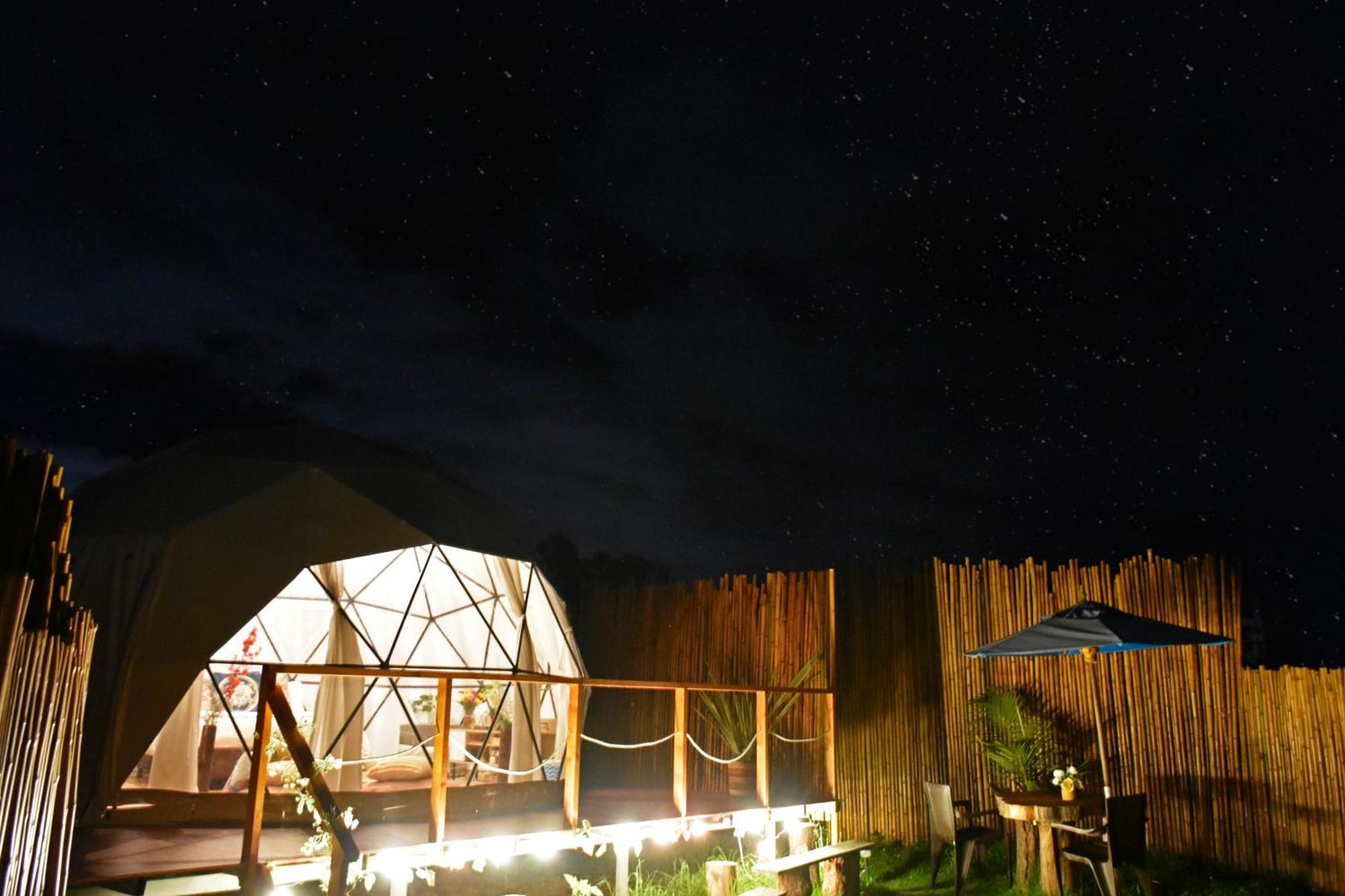 Glamping Claro de Luna Guatavita Exterior foto